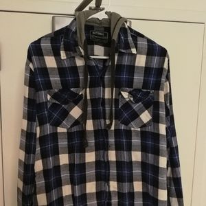 Plaid shirt with Hood!!